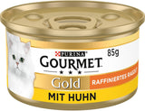 Gourmet Gold - Nourriture humide pour chat au poulet raffiné - Paquet de 12 (12 x 85 g)