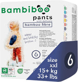 Bambiboo Couches jetables, respectueuses de la peau, fibre de bambou fine - Couches pour bébé - Couvre-couches jetables - Protection de la peau sensible - Très absorbante - Taille 4 (Maxi), 16 pièces