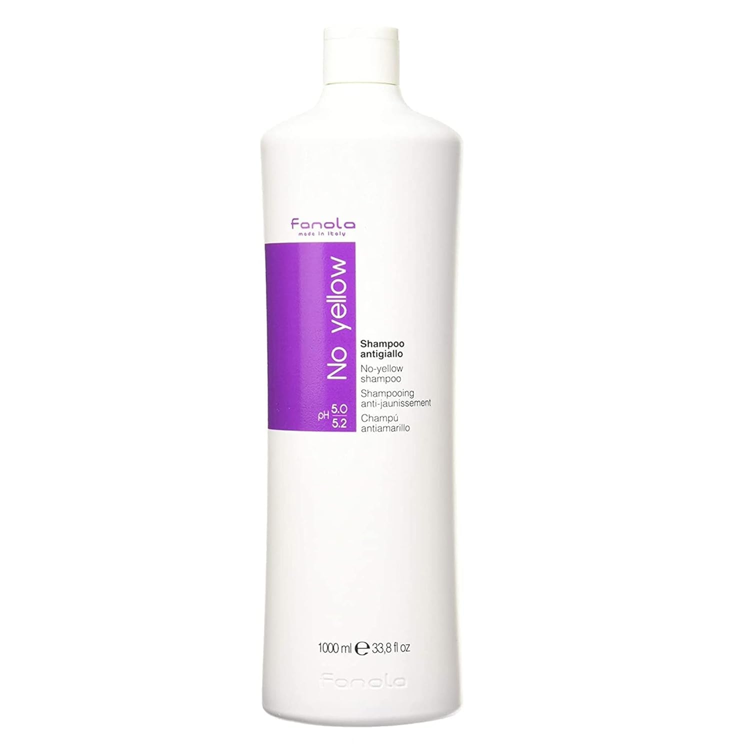 Fanola No Yellow Silver, Shampoing contre les taches jaunes, 1000 ml Douche et bain Fanola 1000 ml