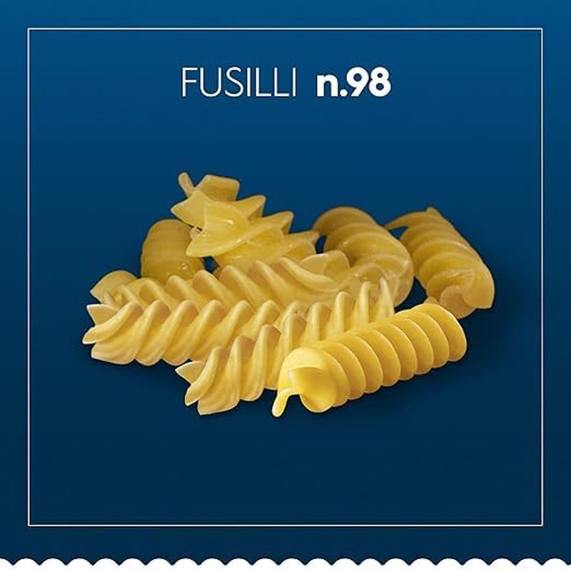 Barilla Pasta Classic Fusilli No. 98 de blé dur de haute qualité, toujours al dente, Chili, Spaghetti, Fusilli, Penne, Italien, 500g