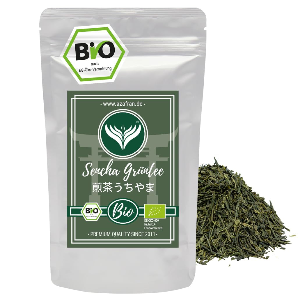 Thé vert Azafran - Thé vert Sencha biologique en vrac - Uchiyama original du Japon 250 g