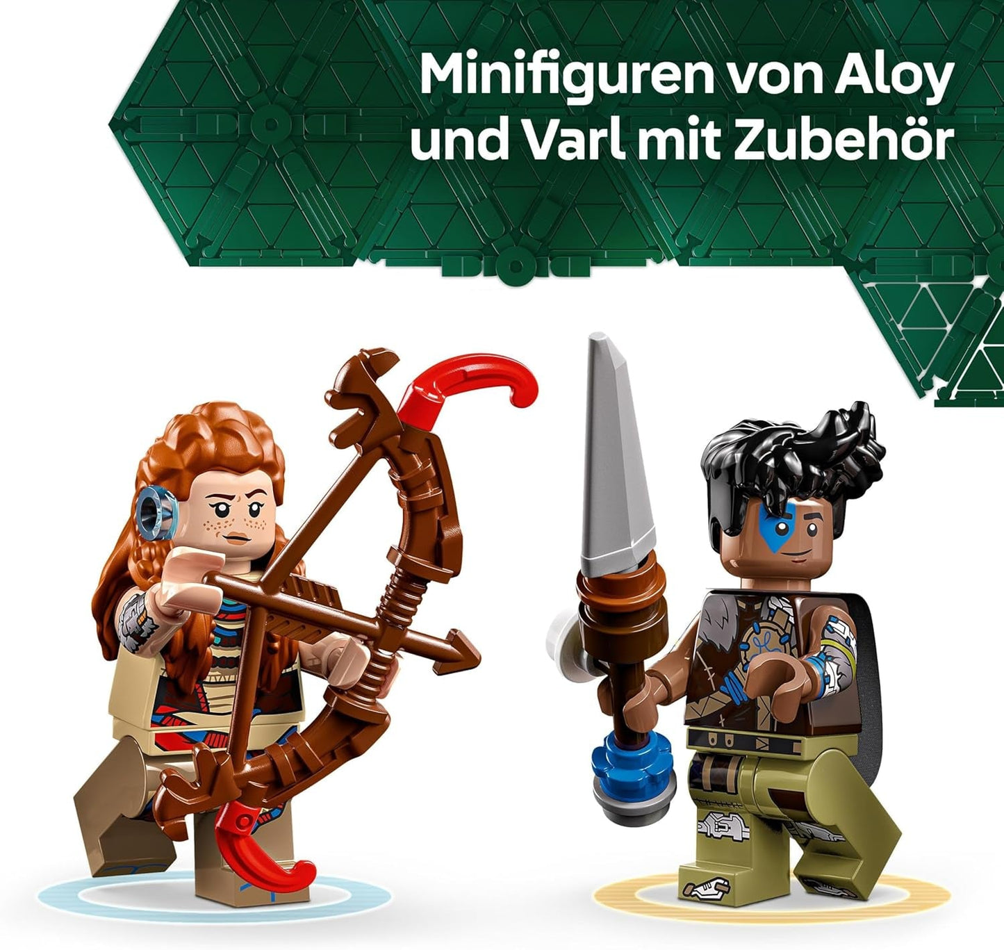 LEGO Horizon Adventures Aloy et Varl contre. Armored Walker et Sawtooth, voiture monstre et figurines, set de collection pour les fans de jeux vidéo, garçons et filles à partir de 9 ans 77037 Jeux de construction Besuche den LEGO-Store