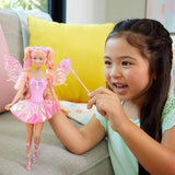 Mattel Poupée Barbie Fée avec baguette jouet et accessoires de mode, thème fantastique avec ailes et tenue changeante de couleur, JCP76, [Multicolore] Naty Shop Dolls