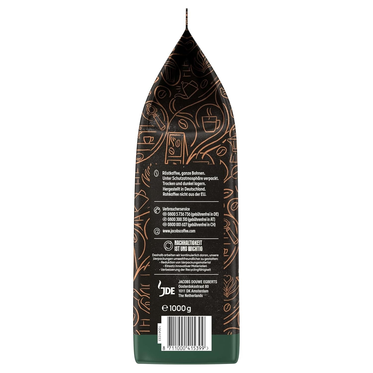 Café en grains JACOBS Barista Editions Crema Intense (4 x 1 kg)