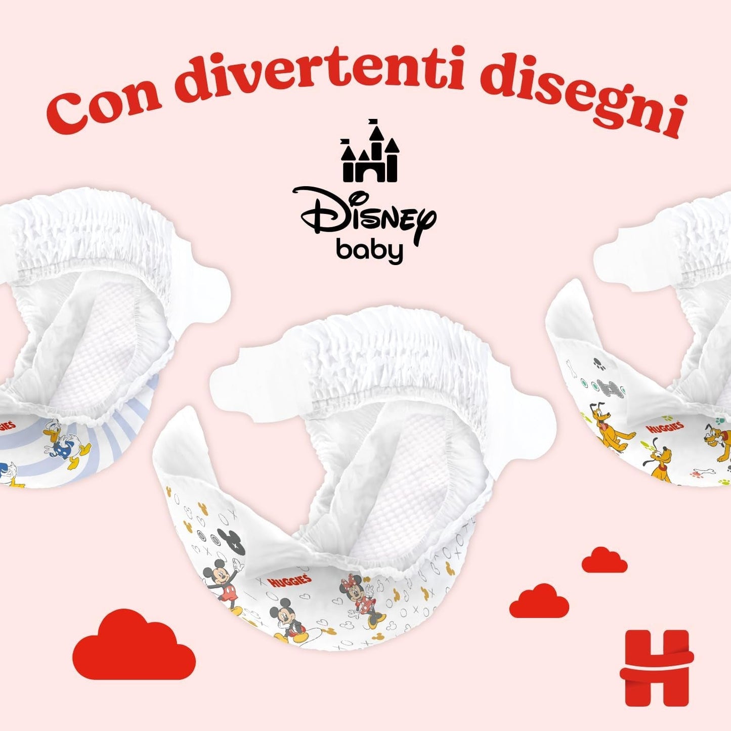 Couches Huggies Ultra Comfort/Little Movers, taille 3 (4-9 kg), motif Disney, absorbantes, protection complète, 126 pièces