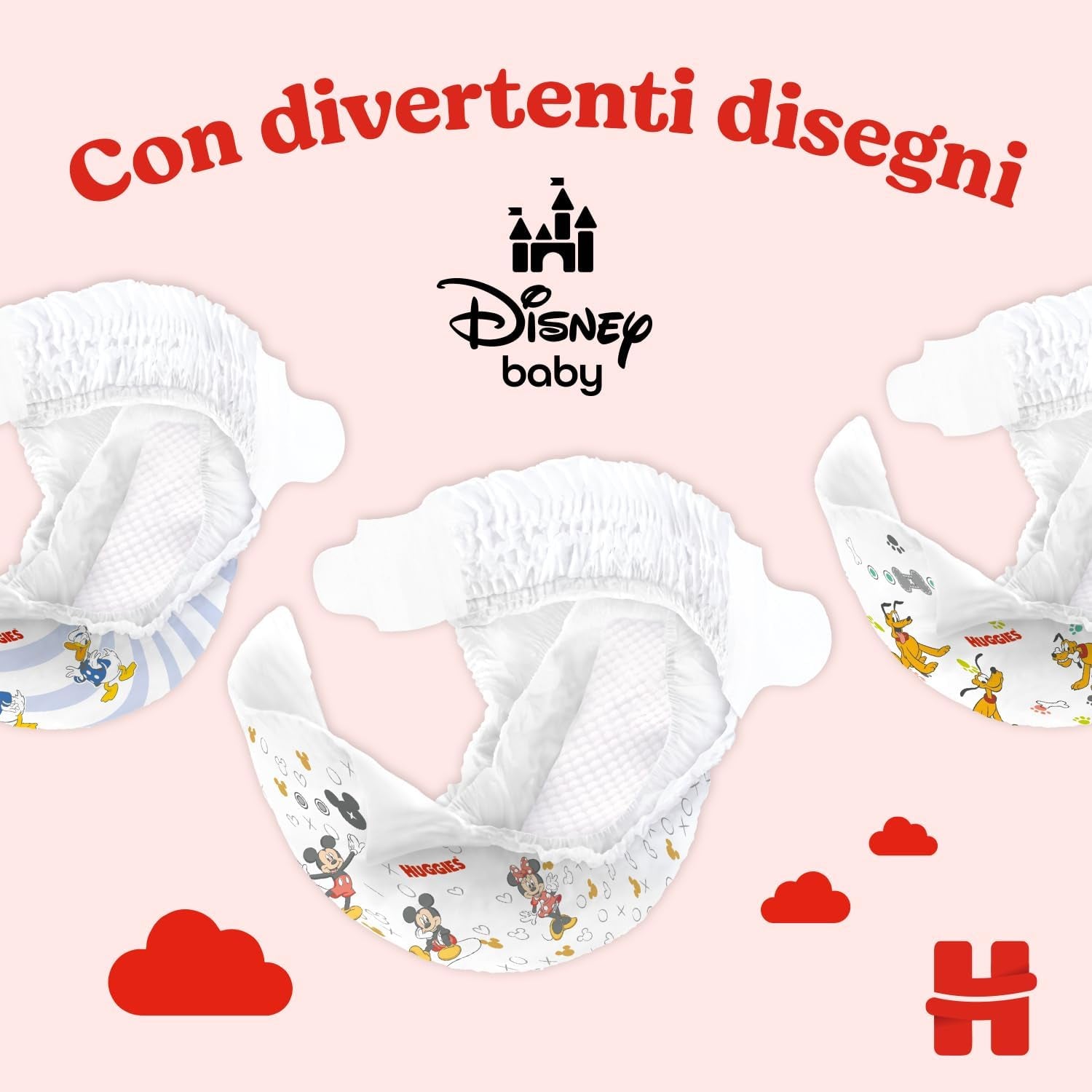 Couches Huggies Ultra Comfort/Little Movers, taille 3 (4-9 kg), motif Disney, absorbantes, protection complète, 126 pièces