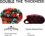 CARSTENS, INC. Couverture Wrangler Ultra Premium, super douce, polaire Sherpa, surdimensionnée, 137,2 x 172,7 cm, lits et couvertures Southwest Horizon Carstens, Inc.
