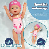 BABY Born My First Swimmer Girl - Poupée 30 cm - Poupée de bain avec mécanisme pivotant, étanche - Fonctionne sans piles - Convient aux enfants de 1 an et plus