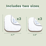 Couches réutilisables pour le corps et le maquillage 100 % coton GOTS pour bébés et toute la famille – Nettoie la peau et absorbe la saleté, adaptées aux peaux sensibles (lot de 6)