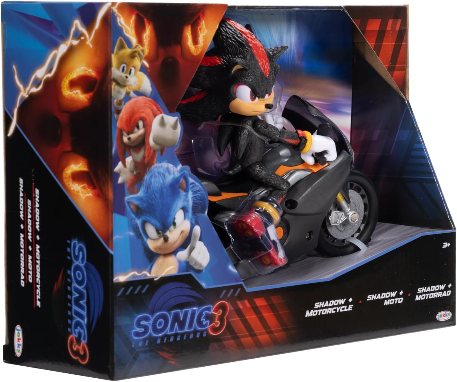 Sonic 3 The Movie Shadow Figure, 15 cm, mobile, y compris Shadow Mobile de Jakks Pacific, Acoustic, Black Action figures Naty Shop