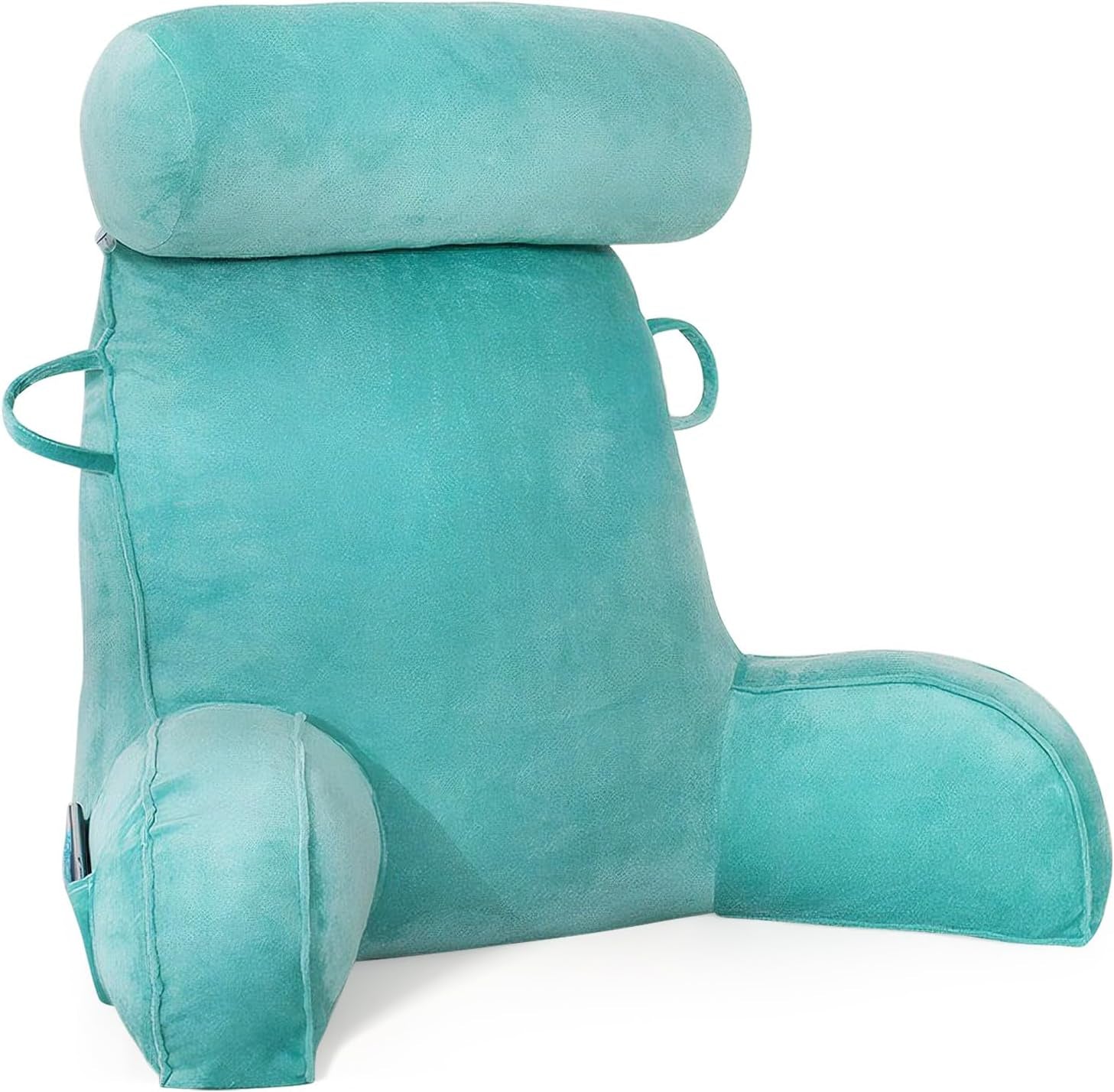 Oreiller de lecture XL pour lit et canapé avec tour de cou amovible, oreiller de dos idéal pour adultes avec mousse à mémoire de forme pour lire, travailler, jouer, regarder la télévision, se détendre (gris)