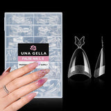 Ballerine Gel Ongles Conseils 216 pièces 12 Tailles Doux Gel Ongles Couverture Complète Ongles Extension Ensemble Semi Mat BRICOLAGE Home Art