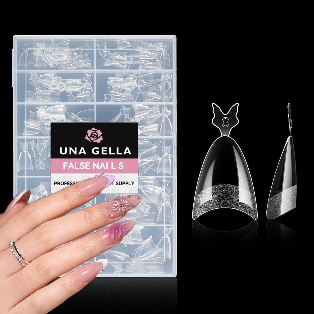 Ballerine Gel Ongles Conseils 216 pièces 12 Tailles Doux Gel Ongles Couverture Complète Ongles Extension Ensemble Semi Mat BRICOLAGE Home Art