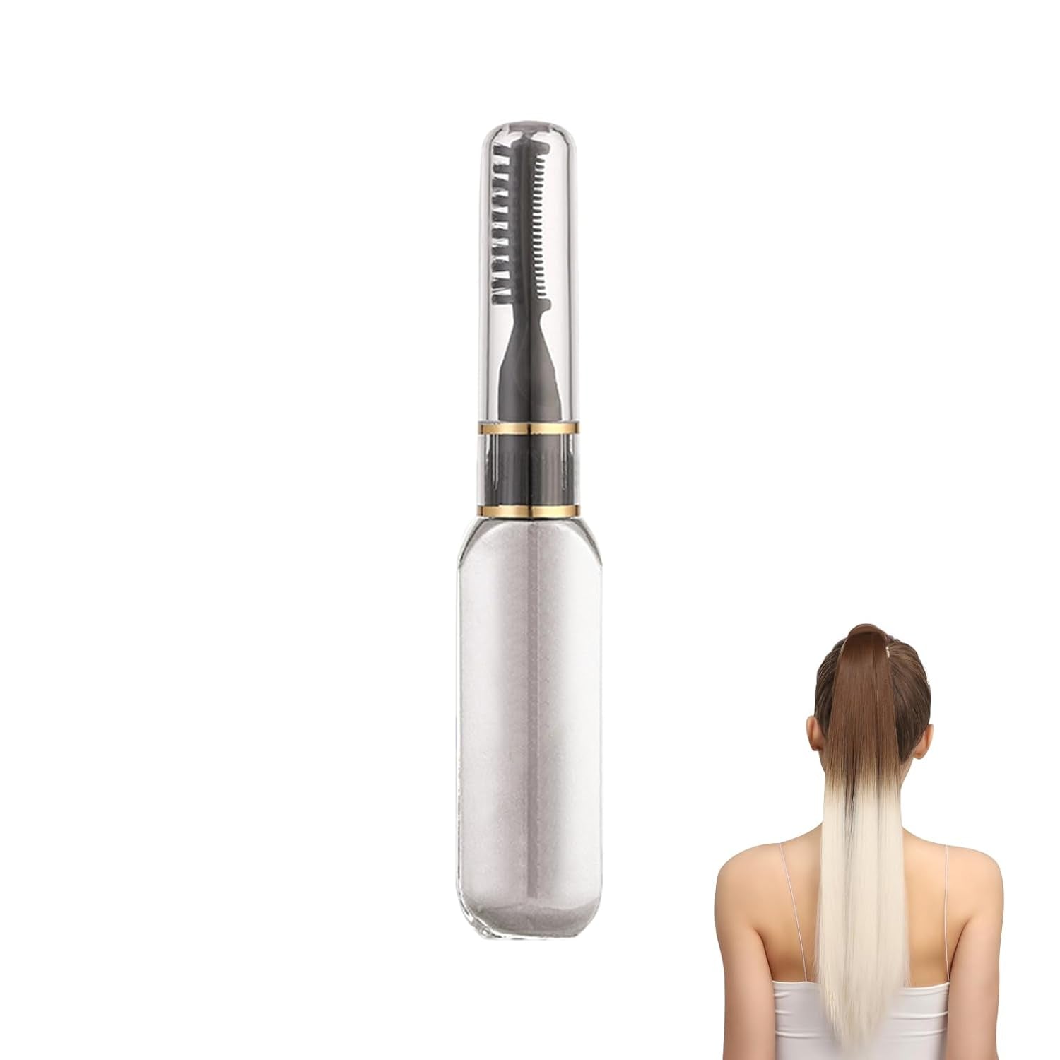 Bâton de teinture pour cheveux - Craie de couleur de cheveux temporaire Peigne lavable non toxique pour filles Mascara pour cheveux Ensemble de couleurs de cheveux Blanc Naty Shop Teinture pour cheveux Titre par défaut