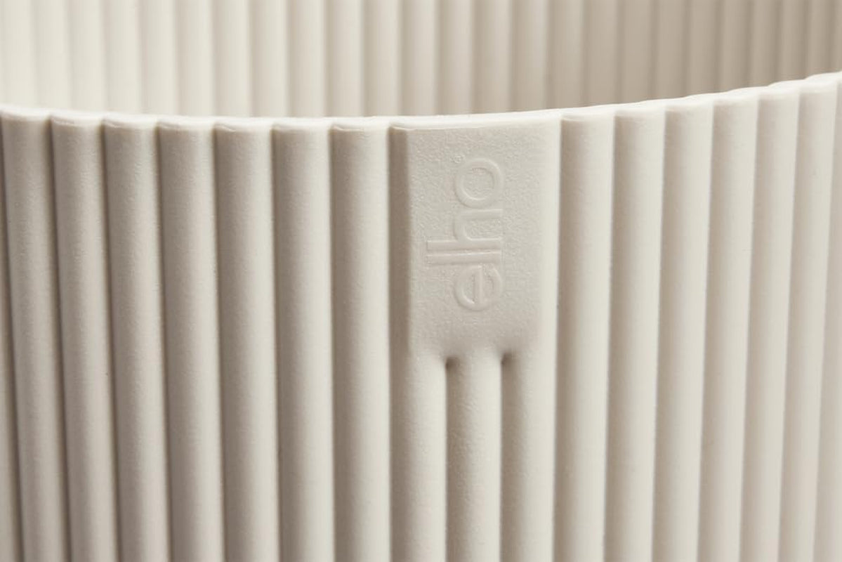 elho Vibes Fold Bowl 25 - Pots de fleurs d'intérieur - 100% plastique recyclé - Ø 24,9 x H 12,1 cm - Blanc/Lin blanc