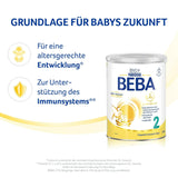 BEBA 2 - Lait de suite après 6 mois, avec complexe 5 HMO, teneur en protéines adaptée à l'âge, sans lactose, sans huile de palme, sans huile de poisson, nourriture pour bébé, lait en poudre pour bébé, lot de 3 (3 x 800 g)