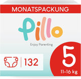 Couches Pillo 3 - Carton de 168 couches, 6 paquets de 28 couches chacun, taille 3 - Midi (6-10 kg) - Couches pour bébés