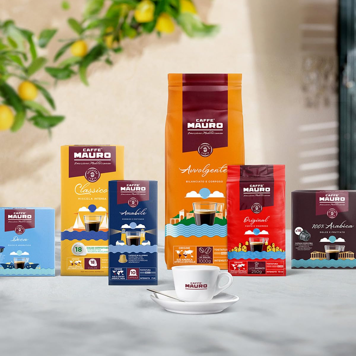 Caffè Mauro Torrefazione Kaffee Kompostierbare Pods, Recyclebare Verpackung, Original Mischung - 100 pcs - Intensität 10/10 - Compatible avec ESE System Papier Pads 44 mm