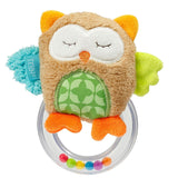 Fehn Jouet en forme de pieuvre - Hochet, couinement, sensation de motricité - Jouet en peluche pour bébés avec tissu doux - Jouet pour bébés et tout-petits à partir de 0 mois Jouets pour bébés Naty Shop Owl