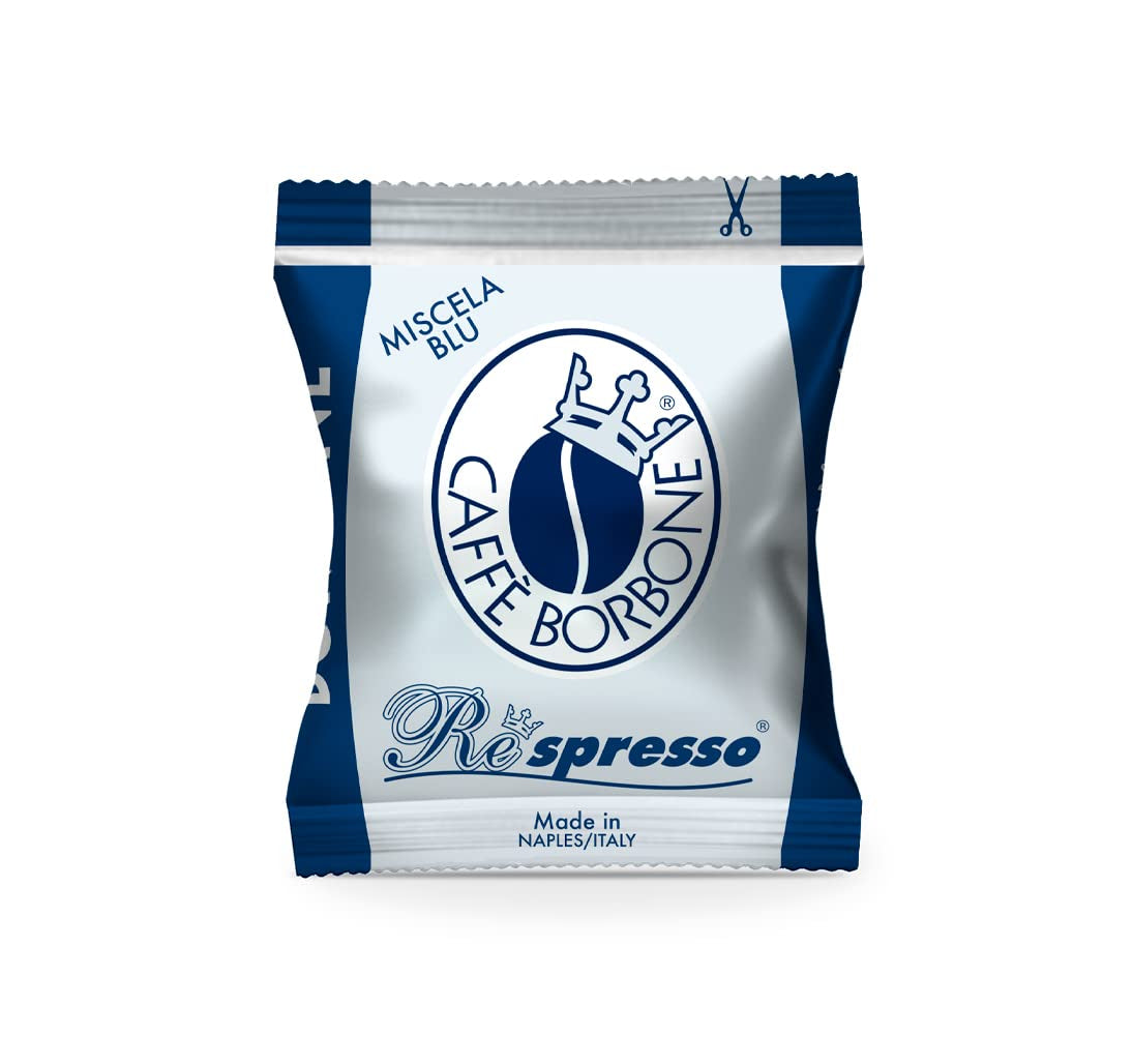 Caffè Borbone Respresso, Blue Kaffeemischung - 100 Capsules - Compatible avec Nespresso®* Haushalts-Espressomaschinen
