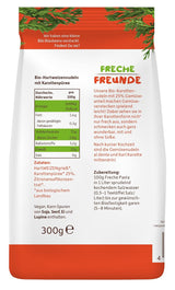 Freche Freunde Nouilles aux Légumes Bio 'Carotte' 25% de Contenu Végétalien Vegan 6 Pack (6 x 300g)