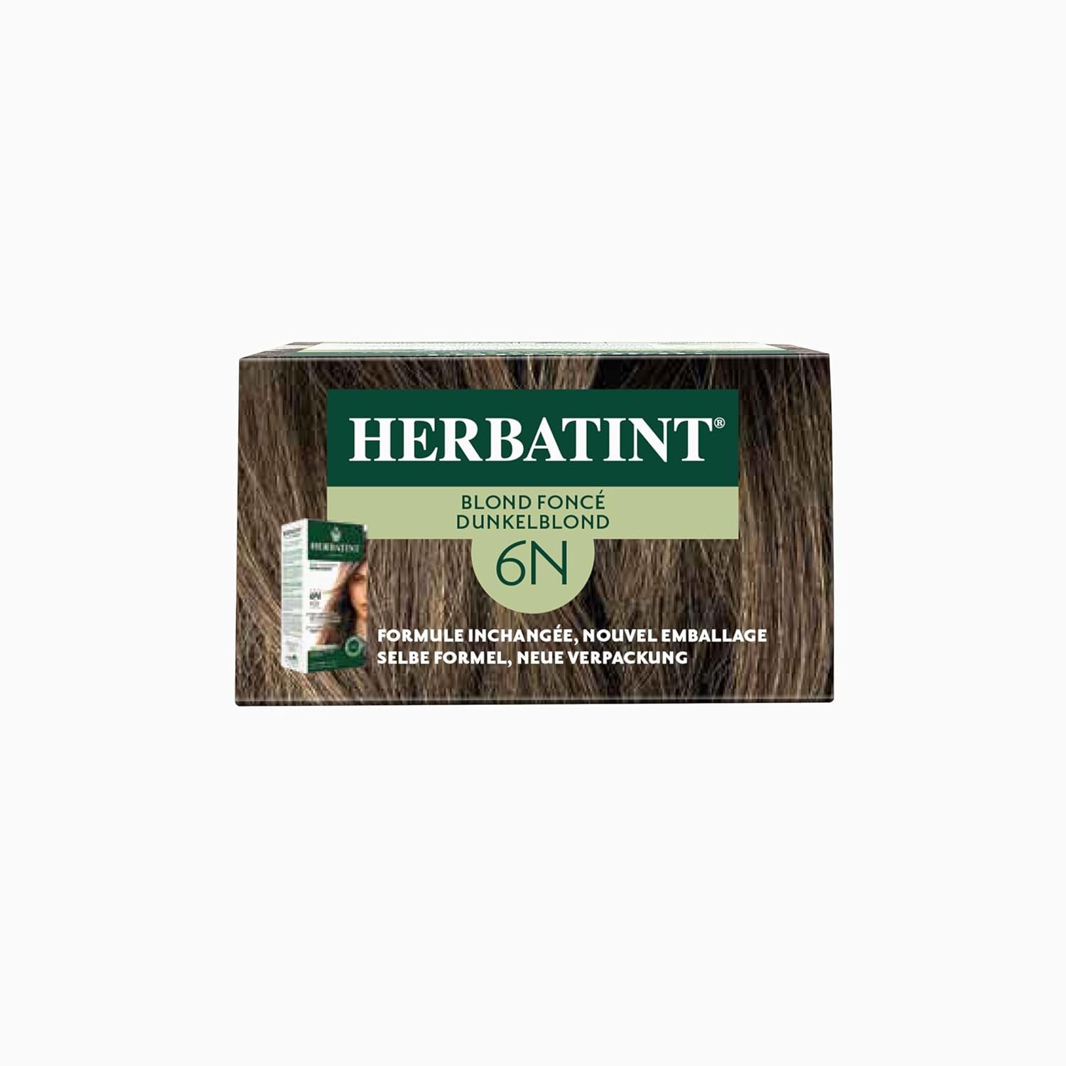 Gel de teinture capillaire permanente 6N blond foncé - 170 ml I Sans ammoniaque, couverture à 100% des cheveux gris I Testé sur peaux sensibles, aux 8 extraits de plantes Teinture capillaire Naty Shop