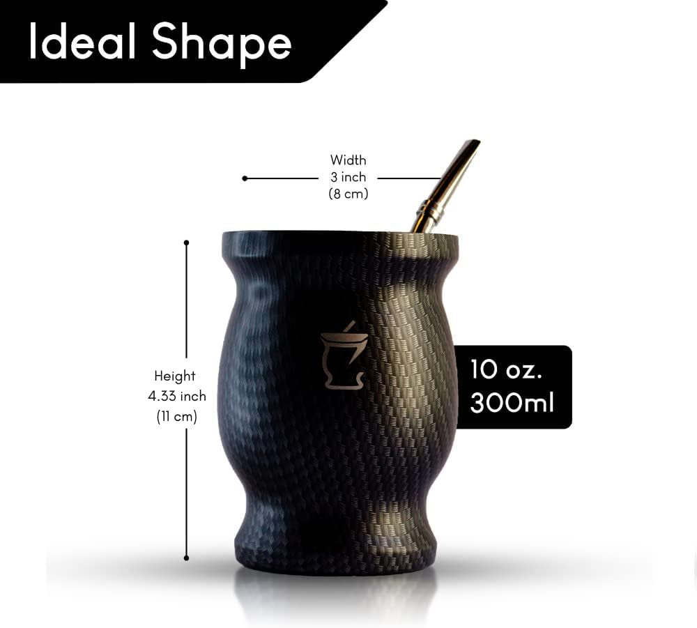 Mate Tea Set - Mate Mug - Mate et Bombilla Set - Tasses à thé - Double Wall Design Mate Mug - Yerba Mate Mug Set