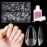Faux ongles courts ballerine, 500 pièces, colle sur 12 tailles, ongles artificiels, Gel doux et court, couverture complète, pointes pour ongles en Gel courts S