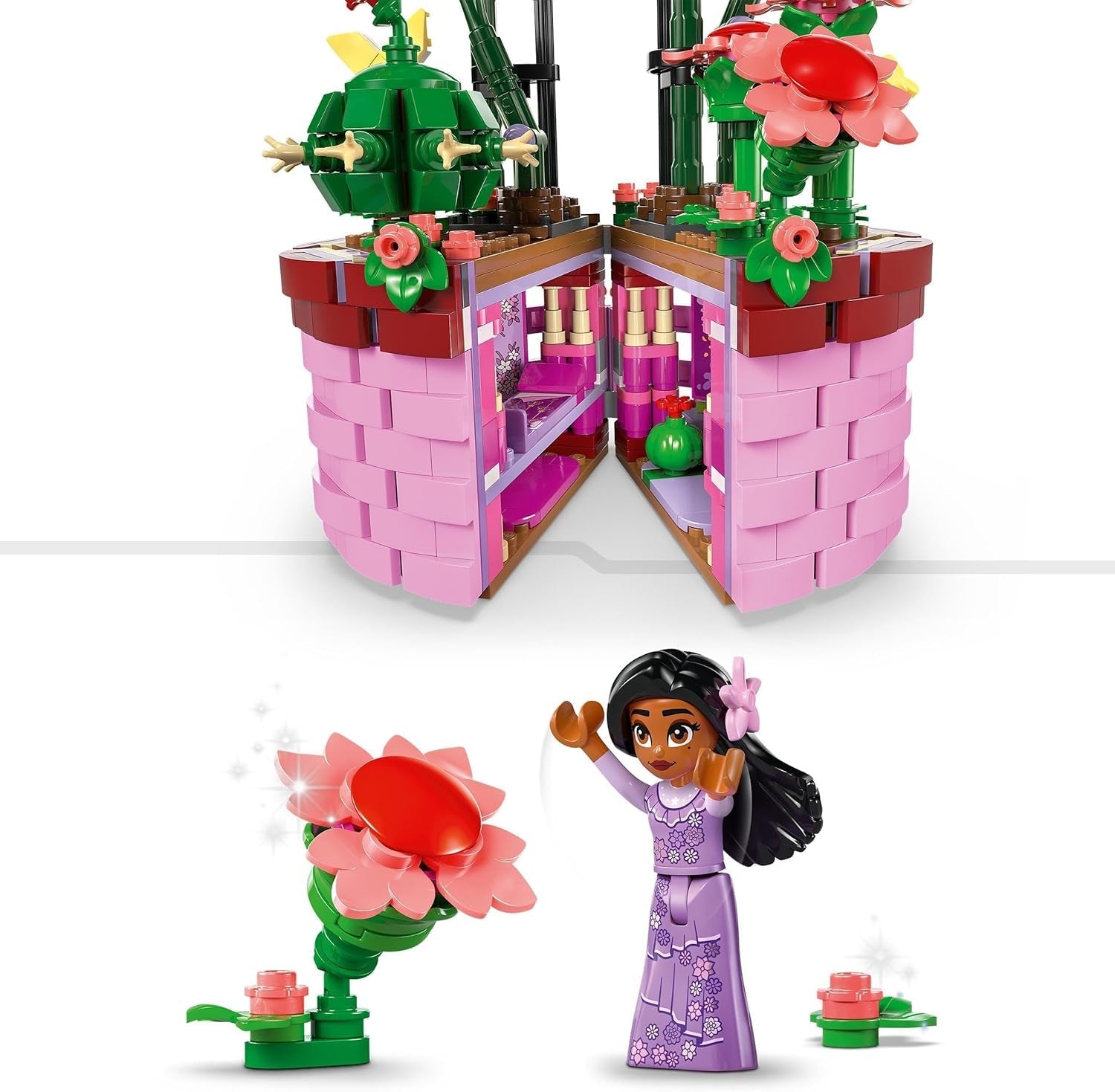 LEGO Ç€ Disney Encanto Le pot de fleurs d'Isabella, jeu de construction pour enfants orchidée, jeu de construction décoratif avec mini-poupée personnage de film, idée cadeau pour filles et garçons à partir de 9 ans 43237 Jeux de construction Beuche den LEGO-Store