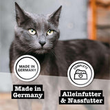 Nourriture humide pour chats Catz Finefood Purrrr Horse Monoprotein no. 123, pour chats à digestion sensible, 70% de viande, 6 boîtes x 400 g