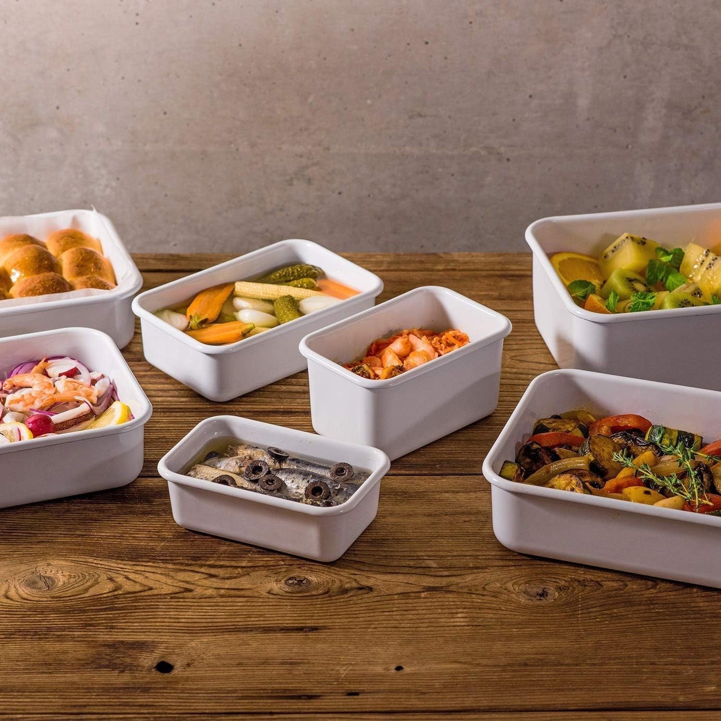Boîte de conservation sous vide émaillée | XL| 1,85L | 23,5 x 17,5 x 7 cm | garde les aliments frais beaucoup plus longtemps | protège les aliments contre les bactéries et les infestations fongiques | sans pompe à vide Boîtes de conservation alimentaire Naty Shop
