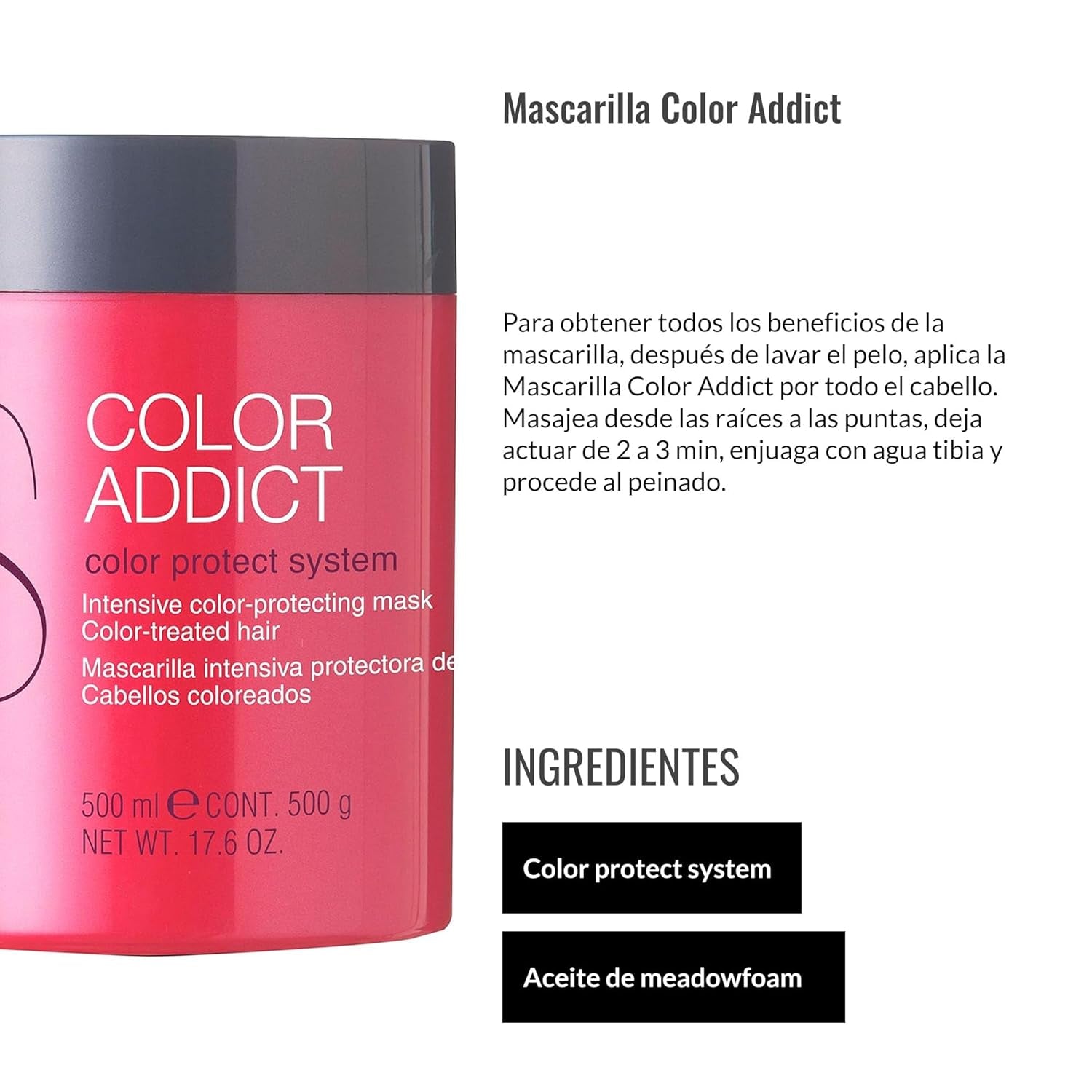 Masque cheveux colorés 500 ml protège les cheveux colorés, nourrit, hydrate et protège les cuticules - crinière plus brillante et plus douce Naty Shop Hair Mask