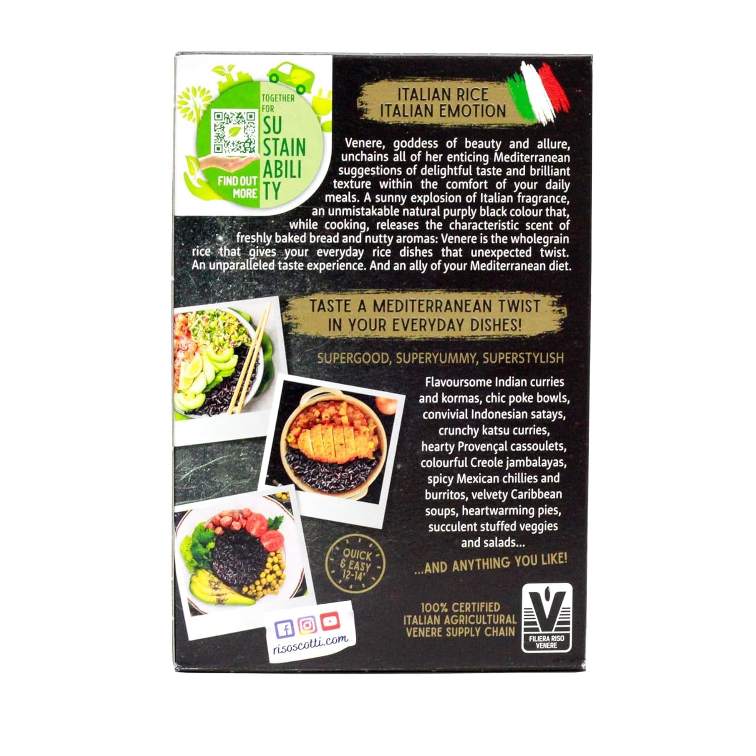 Scotti Riz complet noir Riso Nero Venere 500 g