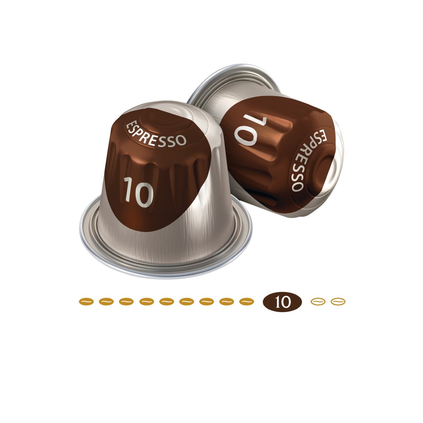 Jacobs Kapseln Lungo Intenso, Intensität 8 & Kapseln Espresso Intenso, Intensität 10,100 Nespresso®* compatible Kaffeekapseln, 10er Pack, 10 x 10 Getränke