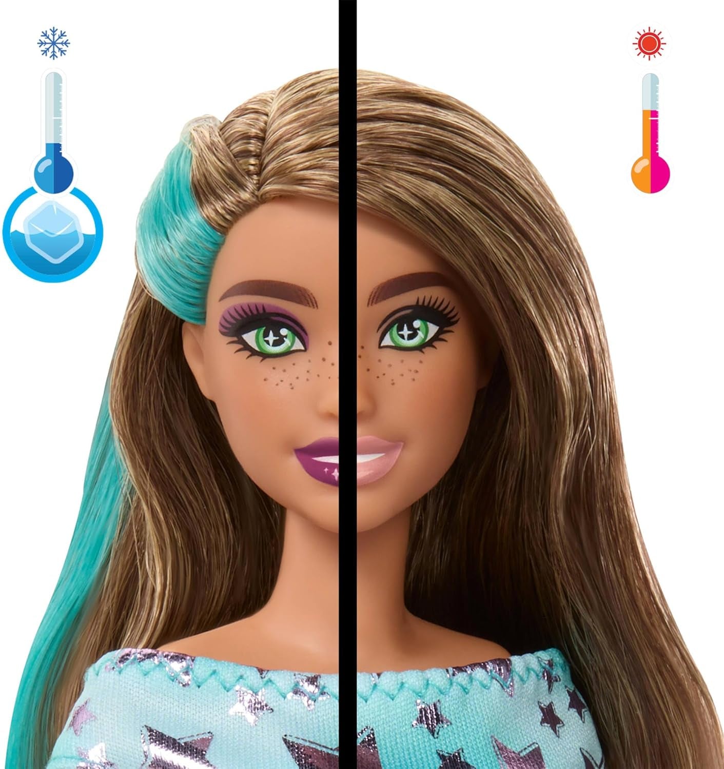 Barbie Party Doll Sans boîte et accessoires Anniversaire Pet Series 10 Surprise Party Star Set comprenant effet de changement de couleur et décorations de gâteaux JFG72