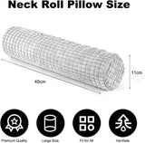 Rouleau de cou avec housse, oreiller de voyage en mousse à mémoire de forme 11 x 45 cm, oreiller cervical en peluche lavable par endroits pour soulager les douleurs cervicales, oreiller cervical pour la maison, le bureau, les voyages, le yoga, les oreillers orthopédiques cervicaux à cylindre rond Naty Shop