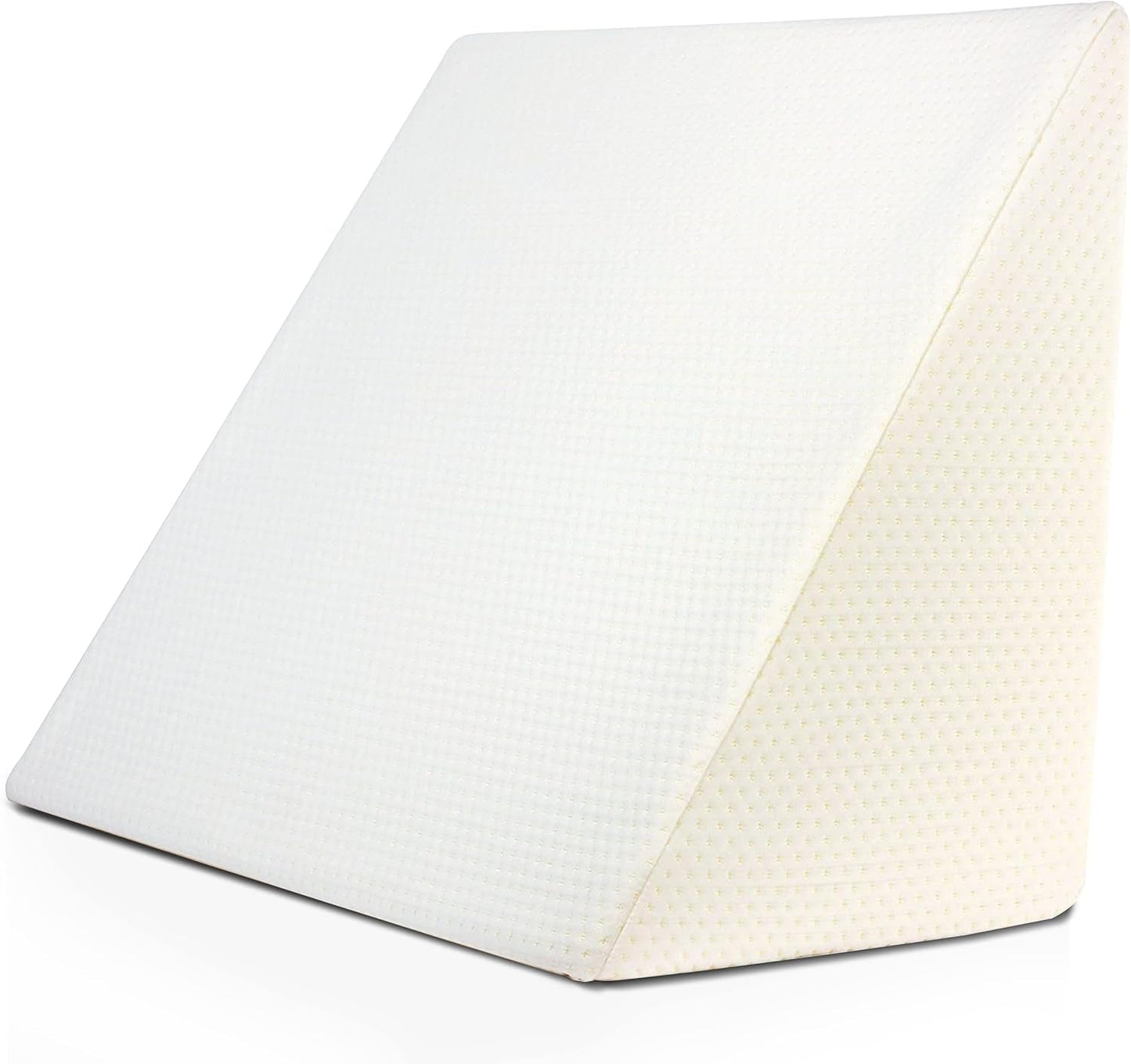 Oreiller compensé pour lit et canapé - Idéal comme oreiller de lecture, pour le dos du lit ou pour surélever les jambes - Mousse indéformable - Housse lavable