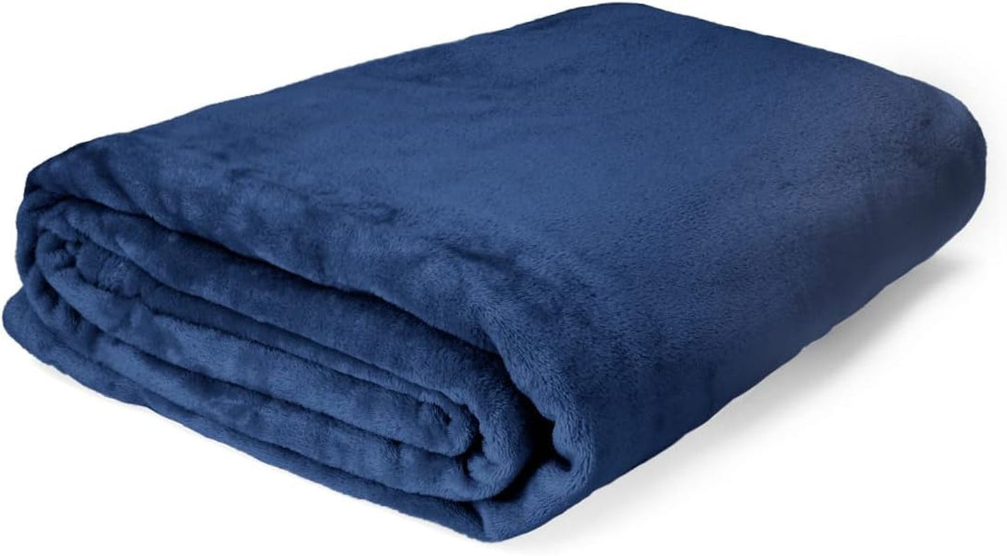 HOMLA Couverture polaire rouge moelleuse et chaude - pour canapé et lit Couverture confortable Couverture de canapé Couverture de salon - facile à entretenir 150 X 200 cm Rose Lits et couvertures Besuche den HOMLA-Store Bleu marine Mukava Polyester 200X220 Cm