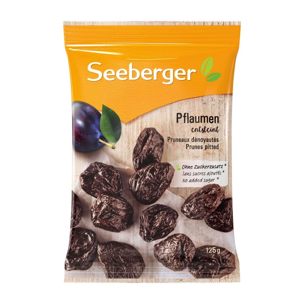 Seeberger Extra Large Pruneaux savoureux de la meilleure qualité - Très sucrés et aromatiques 13 x 125 grammes Naty Shop Produits déshydratés 13 x 125 grammes