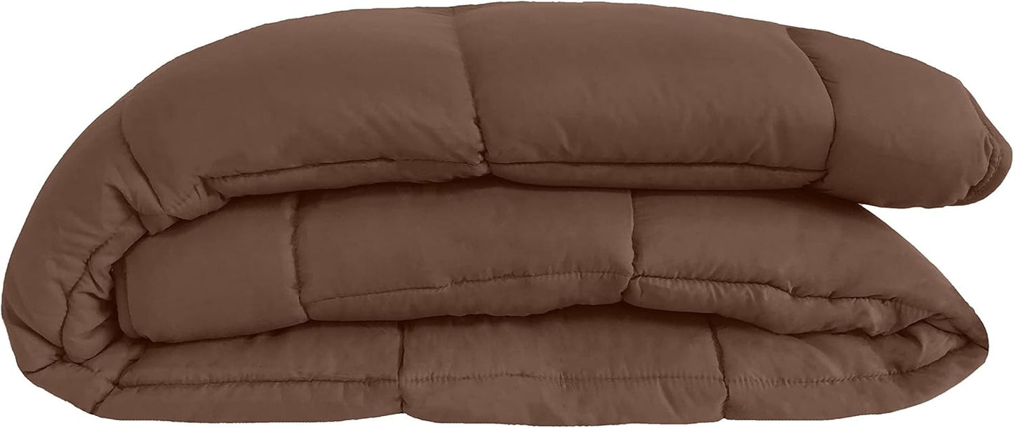 Calgary housse de couette polyester chocolat/moka, polyester, chocolat/moka, 240x220x1 cm Couettes et couettes Naty Shop