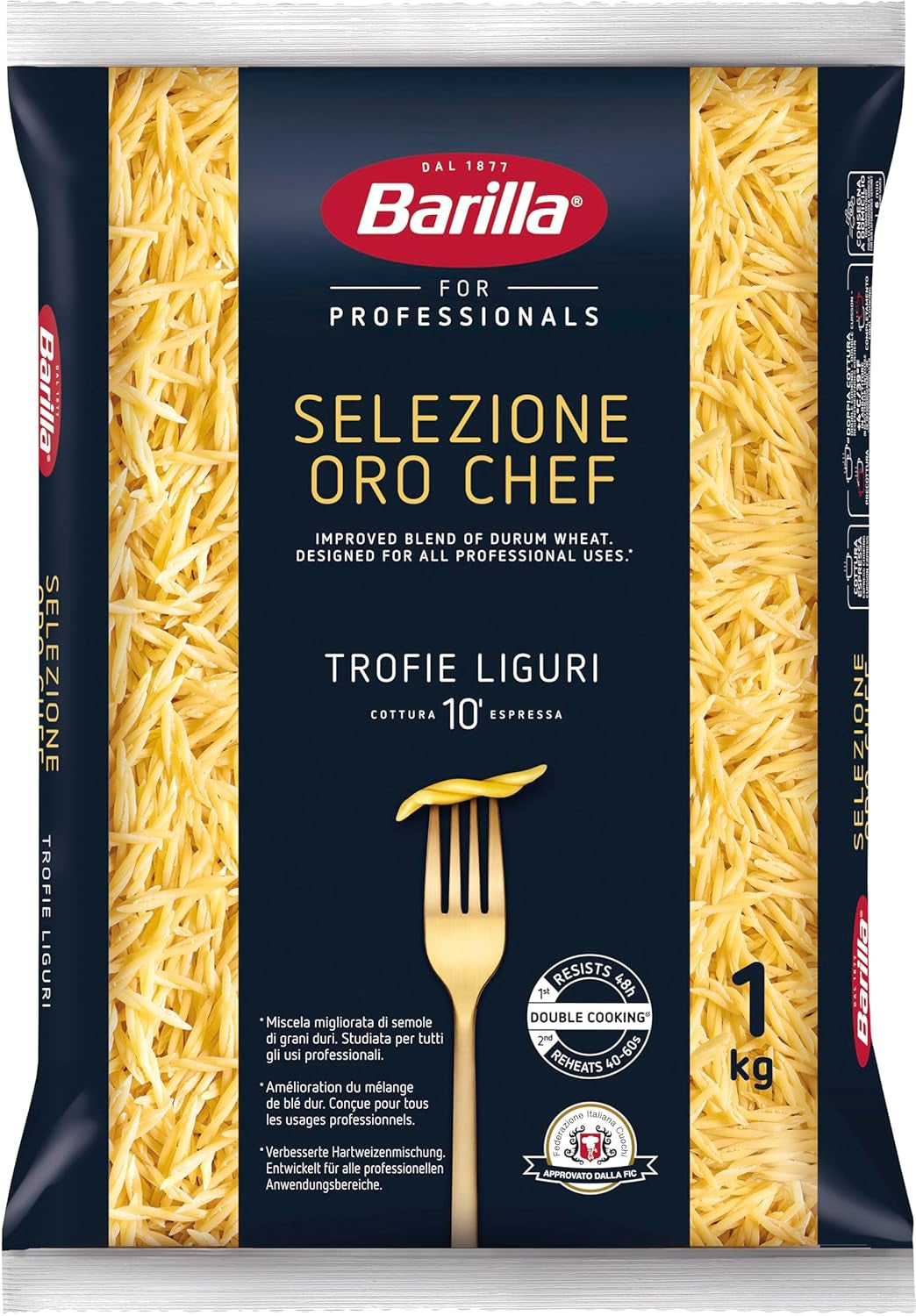 Pâtes Barilla Selezione Oro Chef Trofie Liguri, 1kg