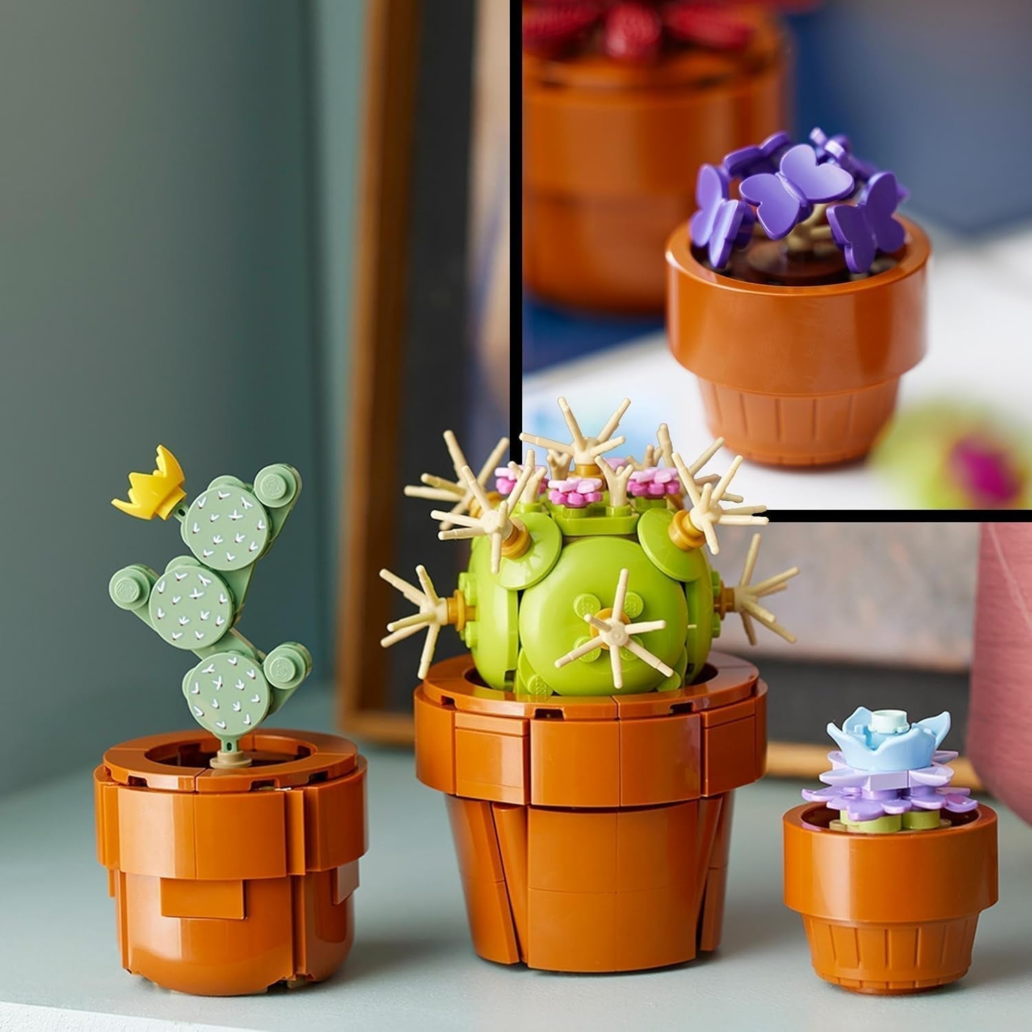 Mini plantes LEGO Icons, 9 fleurs artificielles à construire, ensemble de collection botanique pour adultes avec pot en terre cuite à construire, décoration d'intérieur, cadeau pour femmes et hommes 10329 Ensembles de construction Besuche den LEGO-Store