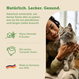 Nourriture humide pour chats MERA Cats Nature Sensitive au poulet 12x85g | Mono-protéiné, sans sucre et sans céréales | Nourriture humide à haute teneur en viande et facile à digérer pour chats