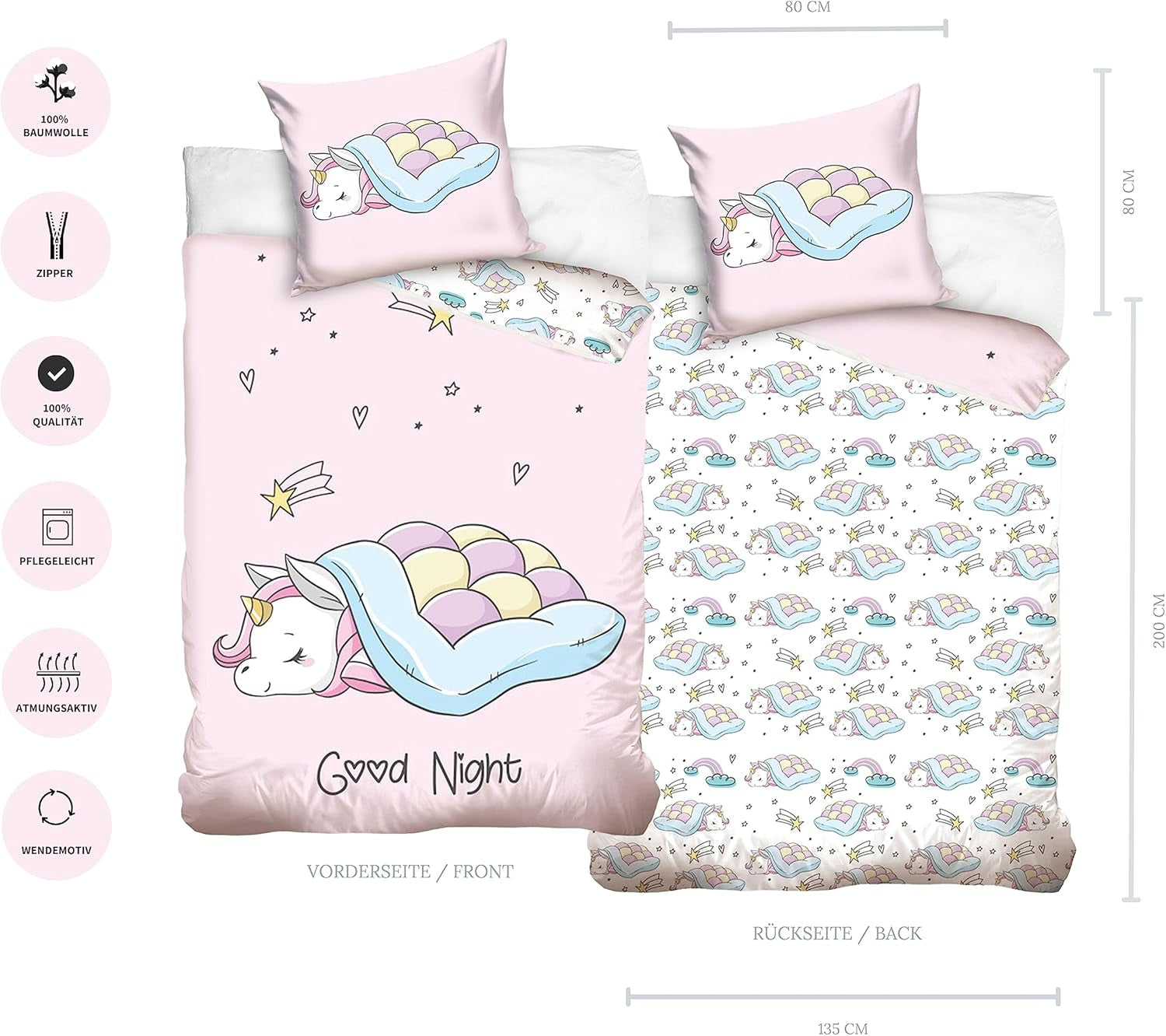 Linge de lit Licorne, Termana, pour ados Linge de lit - enfant Naty Shop