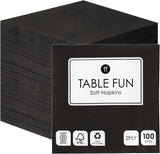 Table Kind 100 serviettes blanches douces en vrac, serviettes de haute qualité pour les fêtes, la restauration et un usage quotidien, FSC, durables et recyclables, fabriquées dans l'UE | 2 plis | 33 cm