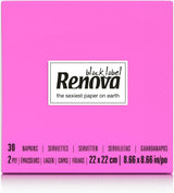 Serviettes à cocktail Renova, fuchsia, 30 serviettes