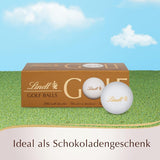 Chocolat Lindt - Balles de golf | 110G| Trois balles de golf au chocolat Lindt avec remplissage de crème de nougat et gaufres | Pralinengeschenk | Cadeau pour golfeur | Schokoladengeschenk Naty Boutique