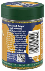 Fuchs Spices Gourmet Selection Moyen-Orient/Afrique - Mélange d'épices pour couscous et boulgour Mélange d'épices rechargeable pour assaisonner les plats de boulgour végétalien 55 g