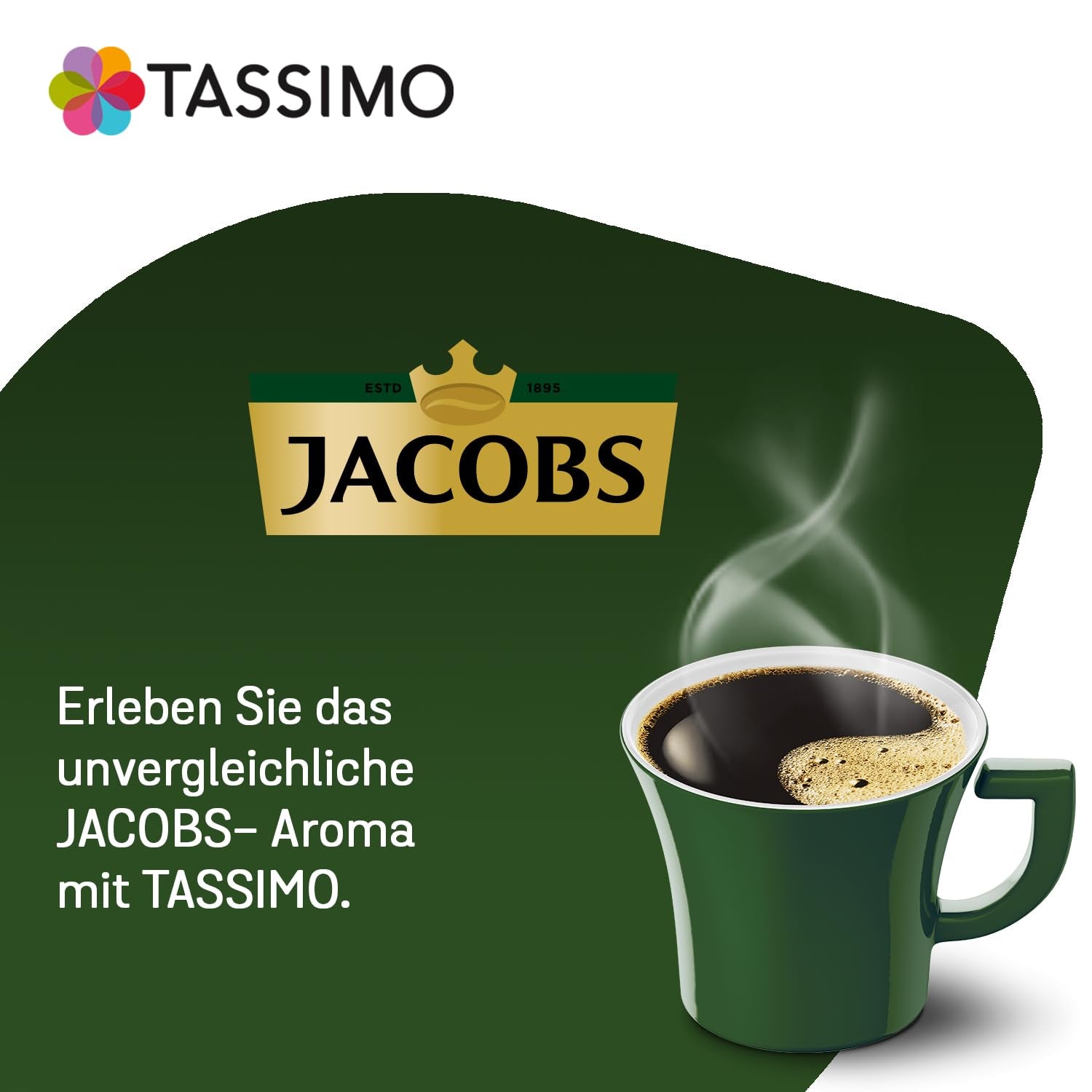 Tassimo Kapseln Jacobs Caffè Crema Classico, 5 x 16 tampons, 80 Kaffeekapseln
