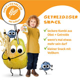FRECHE FREUNDE Pêche Pomme Banane Avoine Purée de Fruits Bio avec Céréales dans un Sachet Pressable pour Bébés à partir de 6 Mois Vegan 6 Pack (6 x 100g)